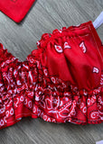 Butterfly Top - Red Bandanna