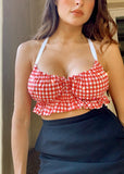 Butterfly Top - Red Gingham