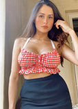 Butterfly Top - Red Gingham
